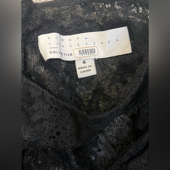 Osman Yousefzada Collective Lace Ruffle Top Size 4 - Picture 5 of 8